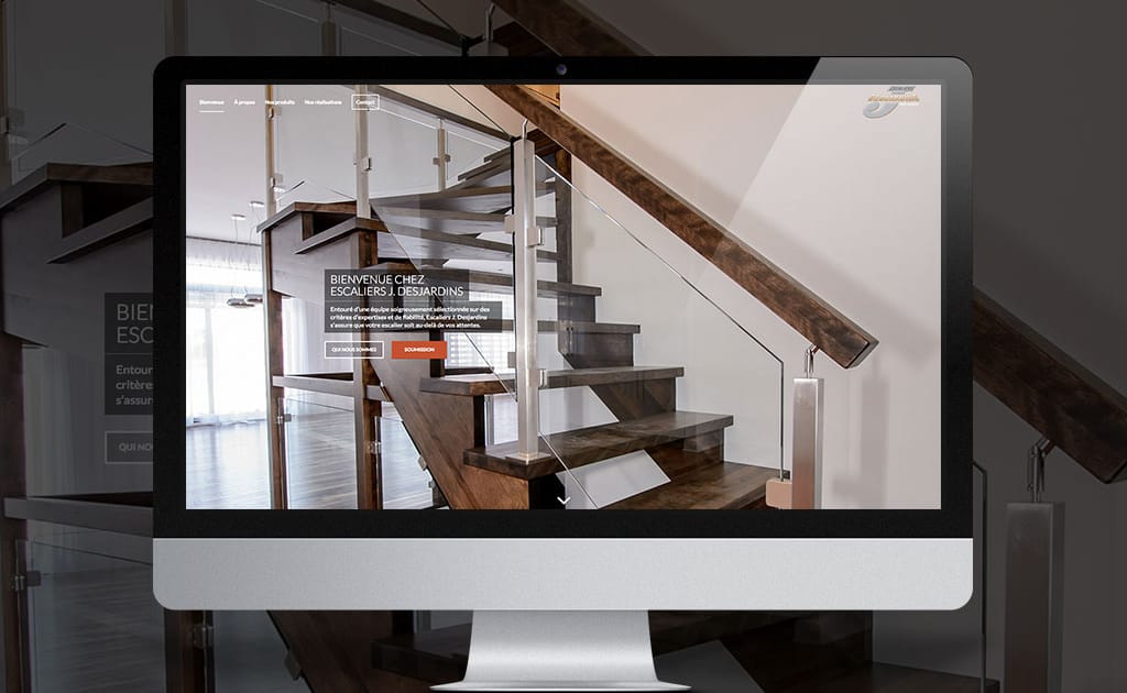 Design de site web pour Escaliers J. Desjardins à Boisbriand